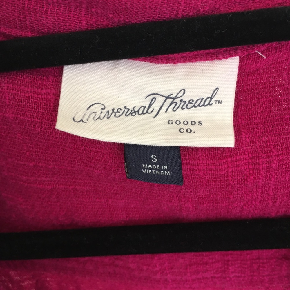 Universal Thread Pink Collared Button Down Tank S - image 3